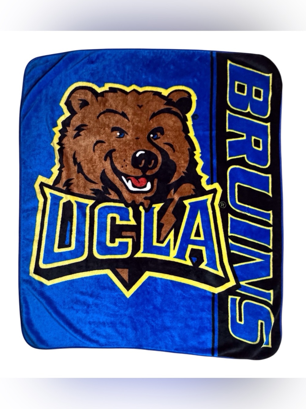 UCLA Bruins Plush Throw Blanket - Blue & Yellow 50 x 58
